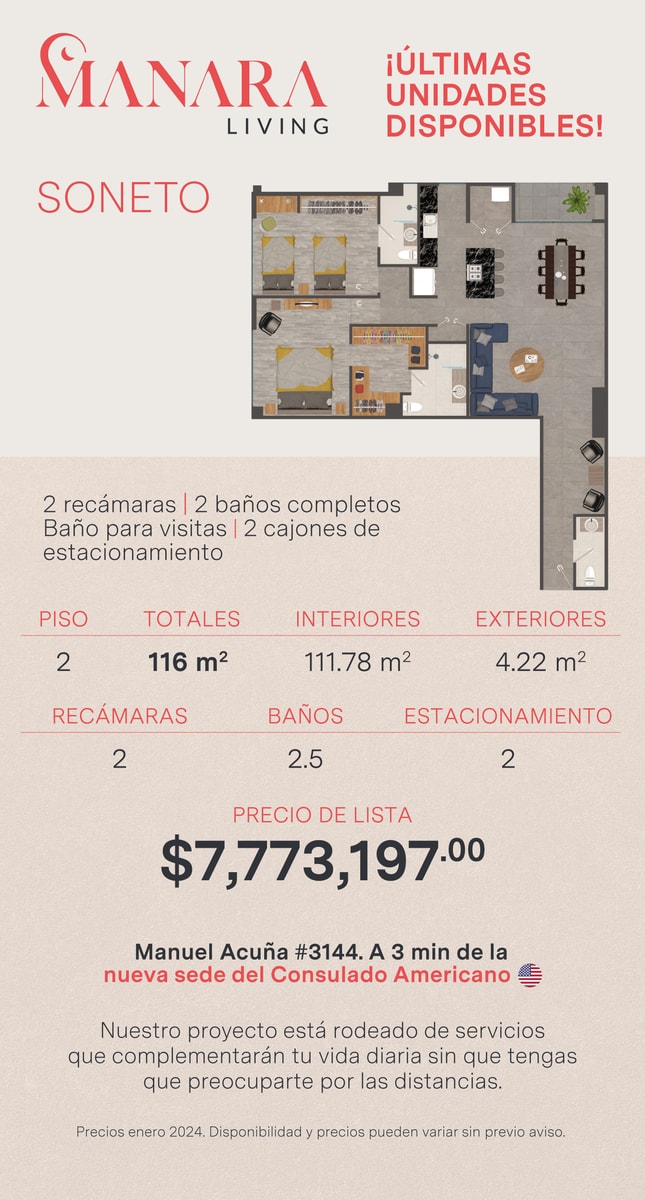 DEPARTAMENTO DE 2 RECÁMARAS EN MONRAZ 😮💨