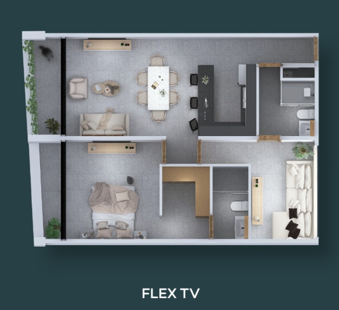 1 RECÁMARA + FLEX EN JARDINES DE GUADALUPE - ELÉVA