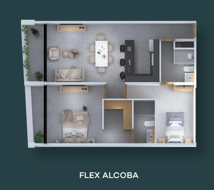 1 RECÁMARA + FLEX EN JARDINES DE GUADALUPE - ELÉVA 3