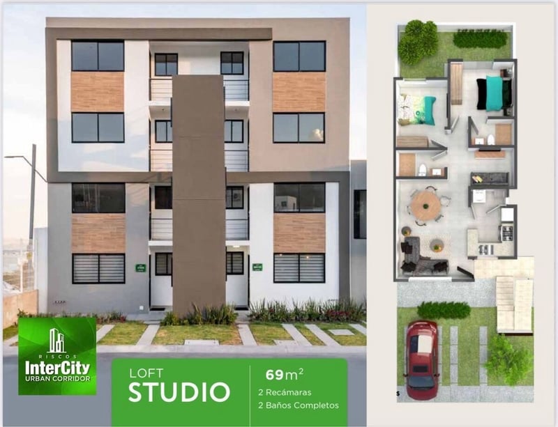 Departamento Intercity Loft Studio 2