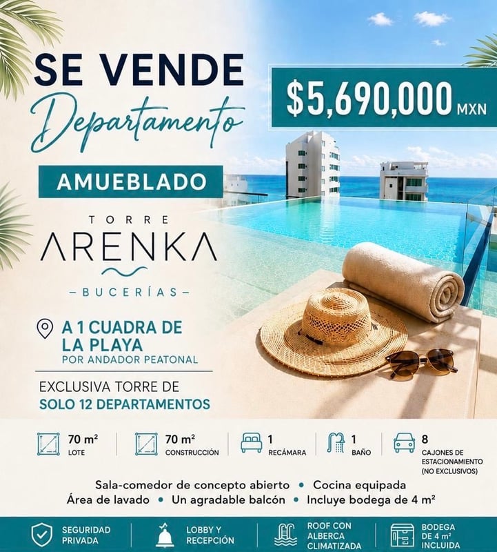 Departamento en Torre ARENKA Bucerías Nayarit  