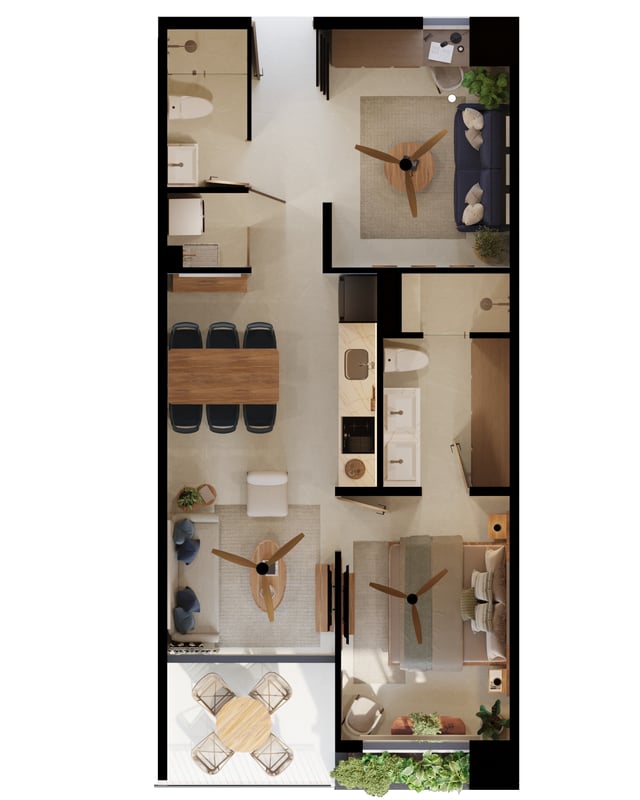 Departamento Tipo B Ozén Residences