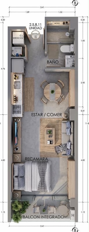 Departamento tipo 4 / Torre Kool, foto 1 de 5